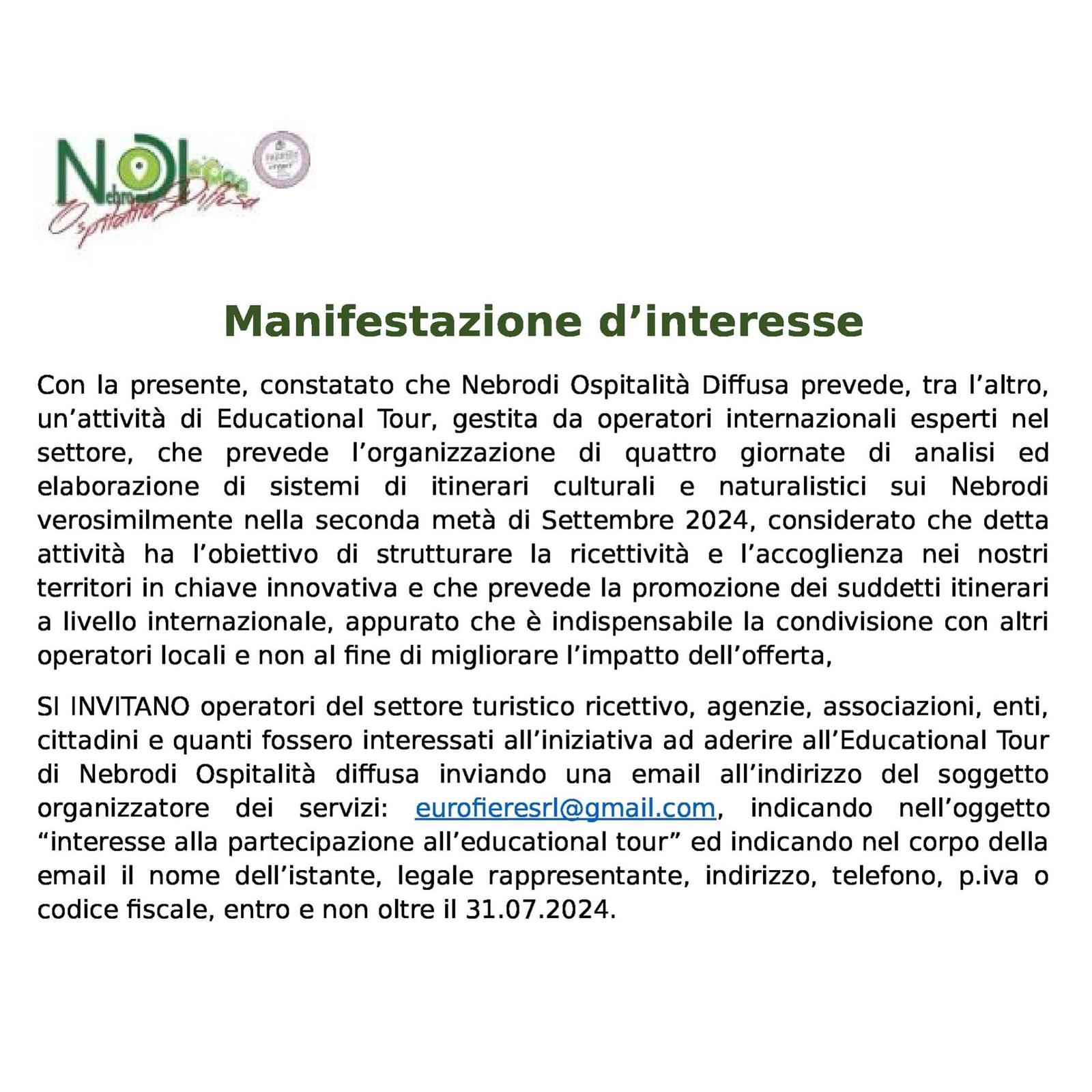 News: Manifestazione d'interesse